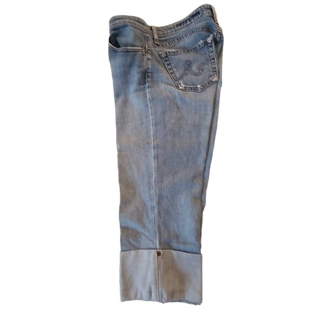Adriano Goldschmied Women The Shorty Denim Jeans Distressed Folded Hem Size 29R